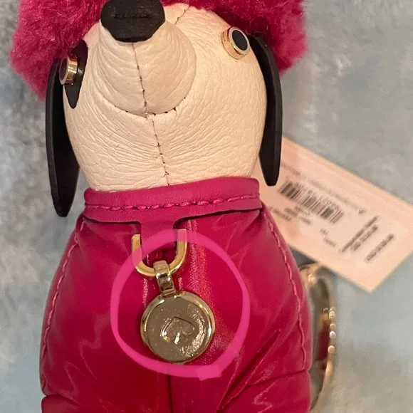 KATE SPADE CLAUDE DACHSHUND KEYCHAIN BAG CHARM KEY FOB COLLECTIBLE NWT Novelty - Picture 9 of 15